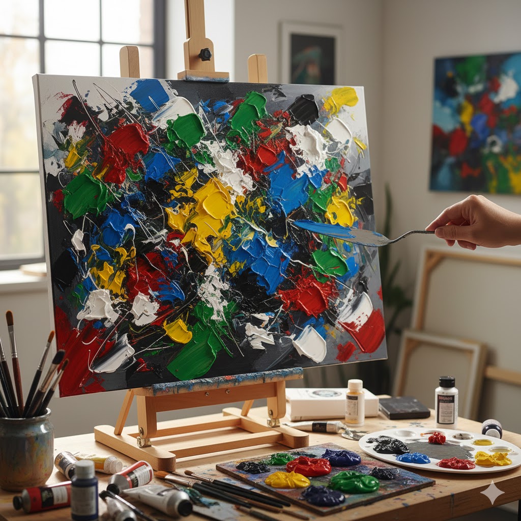 Acrylic abstract art